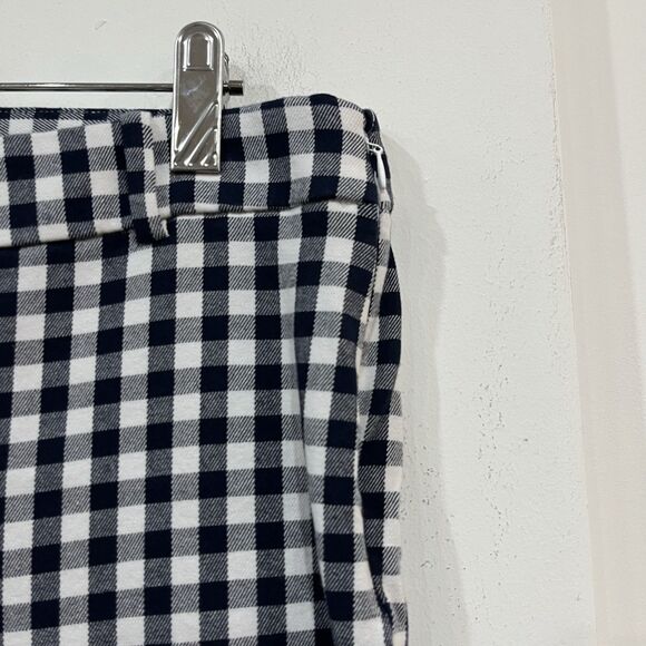 J Crew Women’s Gingham Winnie Cropped Pants Blue White Size 6 - Picture 3 of 5